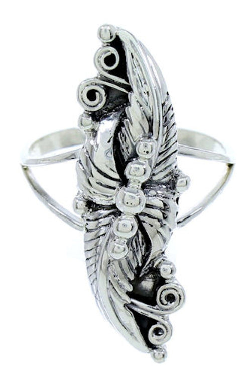 Genuine Sterling Silver Leaf Southwest Jewelry Ring Size 7 UX31939